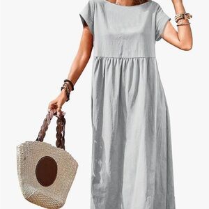 Gray Tunic Midi Dress